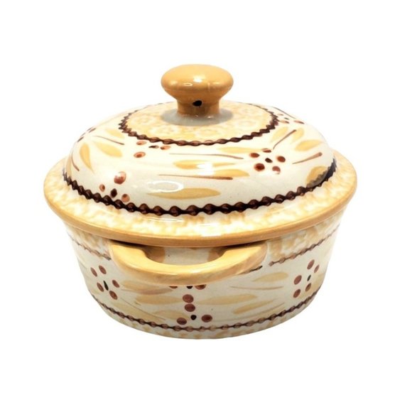 Temptations Old World Yellow Mini Individual Covered Casserole - Picture 5 of 11